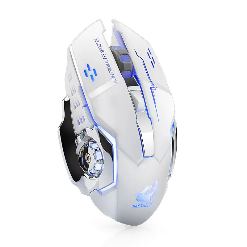 2.4G Wireless Mouse Bluetooth Mouse RGB Backlit Gaming Mouse Rechargeable Mice Silent Mouse Adjustable DPI Mouse for PC Laptop