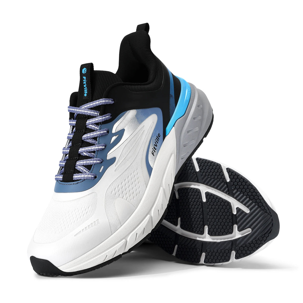 FitVille Newest Running Shoes for Men 4E Wide Width Sneakers with Arch Support for Flat Feet Heel Pain Relief Plantar Fasciitis