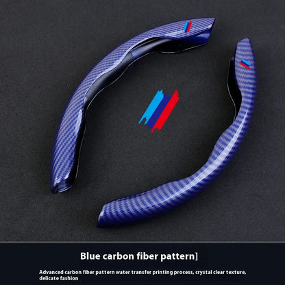 For BMW E46 E72 E82 E92 E64 E70 E87 E90 E91 E60 E52 X1 X2 X3 X4 X5 X6 X7 M3 M4 M5 Car Carbon Fiber Texture Steering Wheel Cover