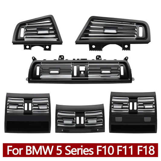LHD RHD Car Front Rear Air Conditioning Chromed AC Vent Grille Outlet Cover Panel For BMW 5 Series F10 F11 F18 520i 523i 525i