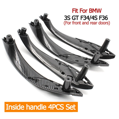 Carbon Fiber Interior Door Pull Handle with Handle Outer Cover Trim For BMW 3 4 Series M3 M4 F30 F34 F36 F32 F33 F80 F82 F83
