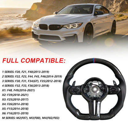 MAXEAGLE For BMW M3 F30 F15 F16 F20 F22 F25 F48 M5 F10 F06 F07 F18 F06 F12 E70 E71 E81 E84 E90 Carbon fiber steering wheel