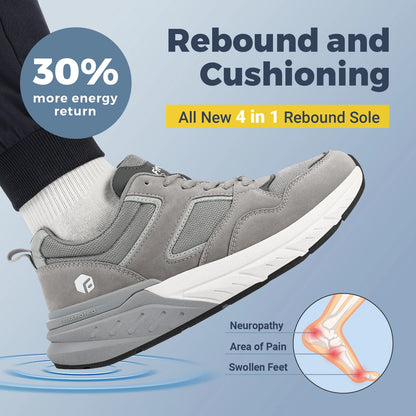 FitVille Newest Running Shoes for Men 4E Wide Width Sneakers with Arch Support for Flat Feet Heel Pain Relief Plantar Fasciitis