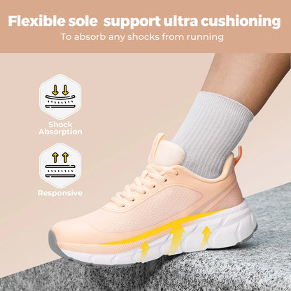 FitVille Women's Sports Shoes Wide Casual Sneakers Comfortable  Cushioning Running Jogging Shoes for Women with Arch Support