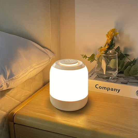 Rechargeable Touch LED Night Light, 3 Color Stepless Dimmable Bedside Lamp, Portable Table Lamp for Bedroom Nursery