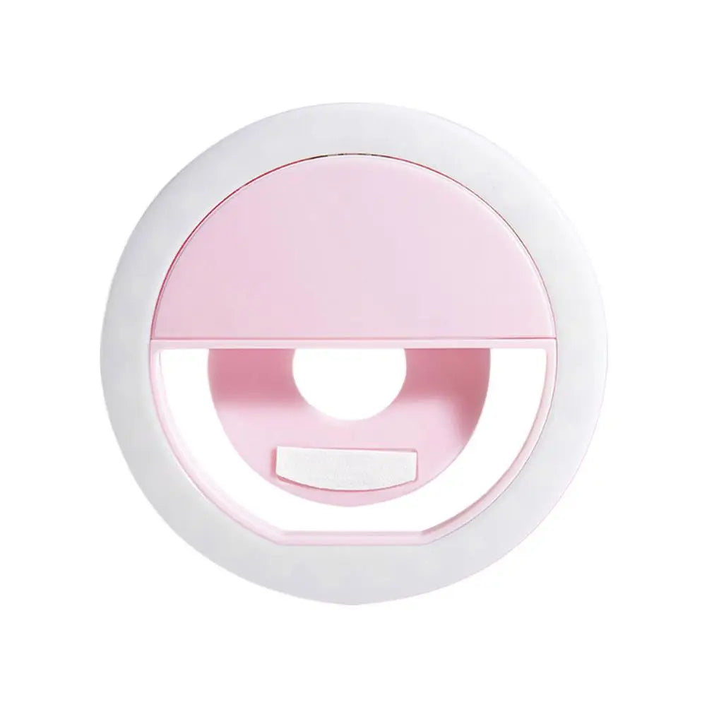 LED Selfie Ring Light Clip on Phone Laptop Tablet Rechargeable Portable 3 Level Brightness Dimmable Front Camera Fill Light