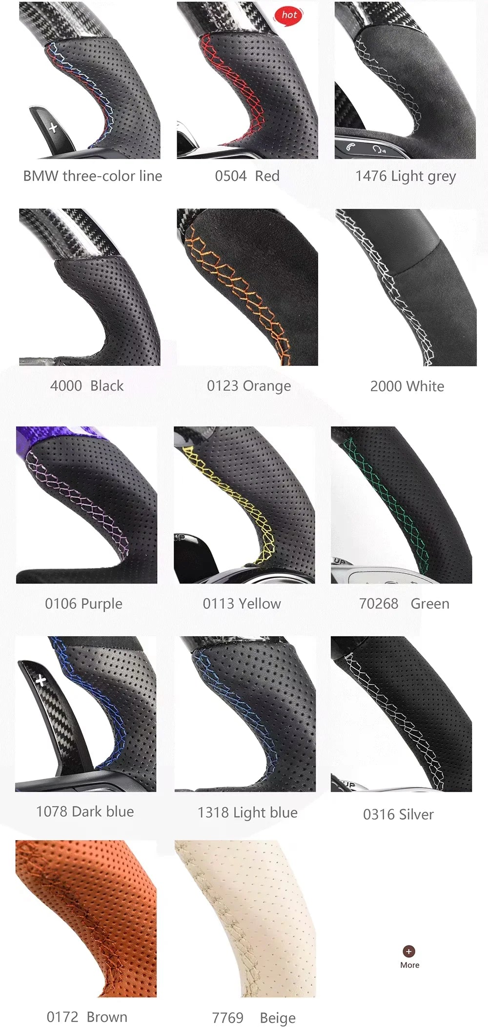 MAXEAGLE For BMW M3 F30 F15 F16 F20 F22 F25 F48 M5 F10 F06 F07 F18 F06 F12 E70 E71 E81 E84 E90 Carbon fiber steering wheel