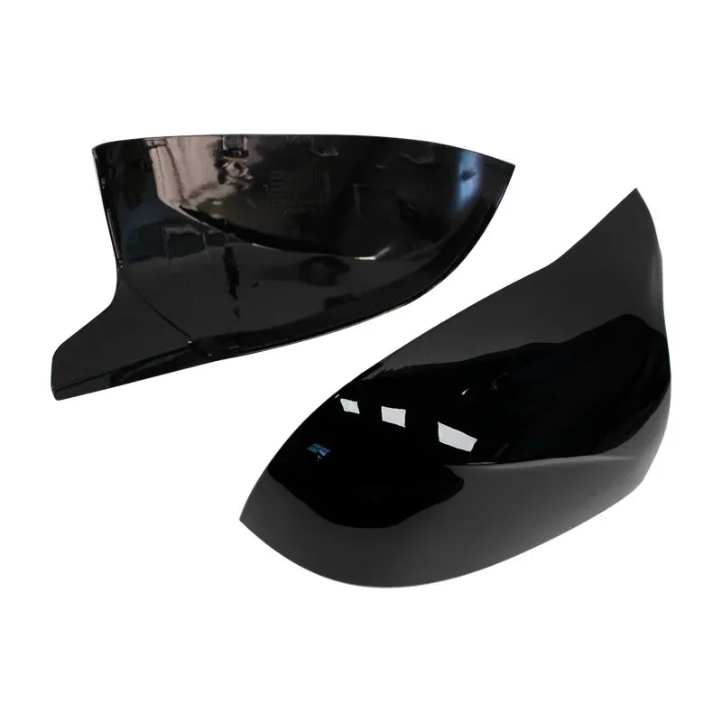For BMW F25 X3 F26 X4 F15 X5 F16 X6 2014 15-18 Bright Black Caps Carbon Fiber Style Auto Car Rear View Side Mirror Cover Trim