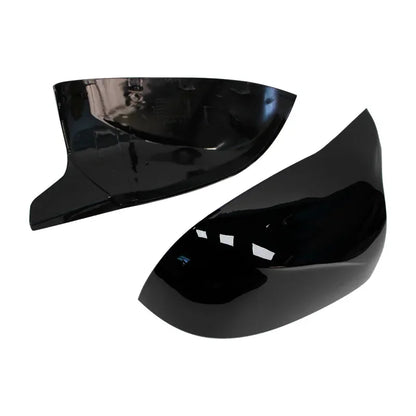 For BMW F25 X3 F26 X4 F15 X5 F16 X6 2014 15-18 Bright Black Caps Carbon Fiber Style Auto Car Rear View Side Mirror Cover Trim