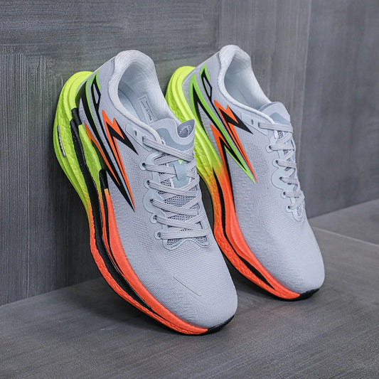 Men Running Shoes Carbon Plate Marathon Speciality Sports Breathable Lightweight Women's Comfortable Nonskid Leisure Sneakers