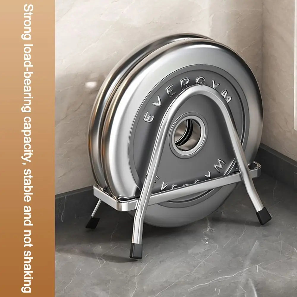 Portable Stainless Steel Cutting Board Holder Thickening Space Saving Pot Lid Stand Rustproof Pan Cover Shelf