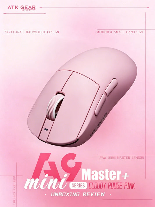 ATK A9 Mini Master Plus PAW3955 MASTER 8K Polling Tri-Mode Wireless Gaming Mouse 39g Ultra Lightweight Nordic 54L15 for E-sports