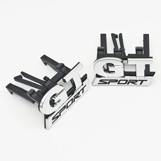 3D ABS Logo GT Sport Emblem Car Front Grille Badge Sticker For Volkswagen VW Polo Golf 5 6 MK5 Passat B5 Touran Bora Accessories