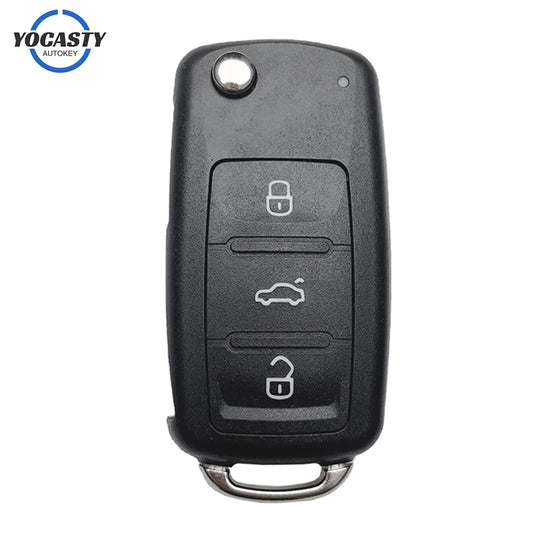 YOCASTY 5K0837202AD For VW Passat Polo Golf 4 5 6 VOLKSWAGEN Skoda 2 3 Button HU66 Flip Remote Car Key Shell Case Cover