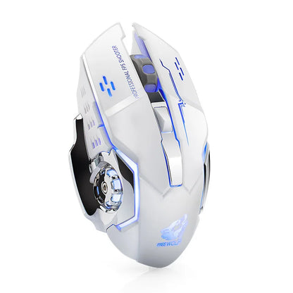 2.4G Wireless Mouse Bluetooth Mouse RGB Backlit Gaming Mouse Rechargeable Mice Silent Mouse Adjustable DPI Mouse for PC Laptop
