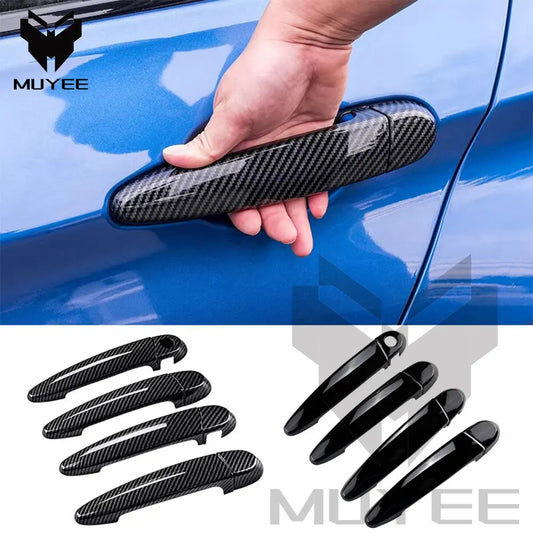 4pcs Door Handle Cover for BMW F30 F34 E84 E70 E71 F25 F26 Gloss Auto Exterior Parts Black carbon fiber Door Handle Cover Trim