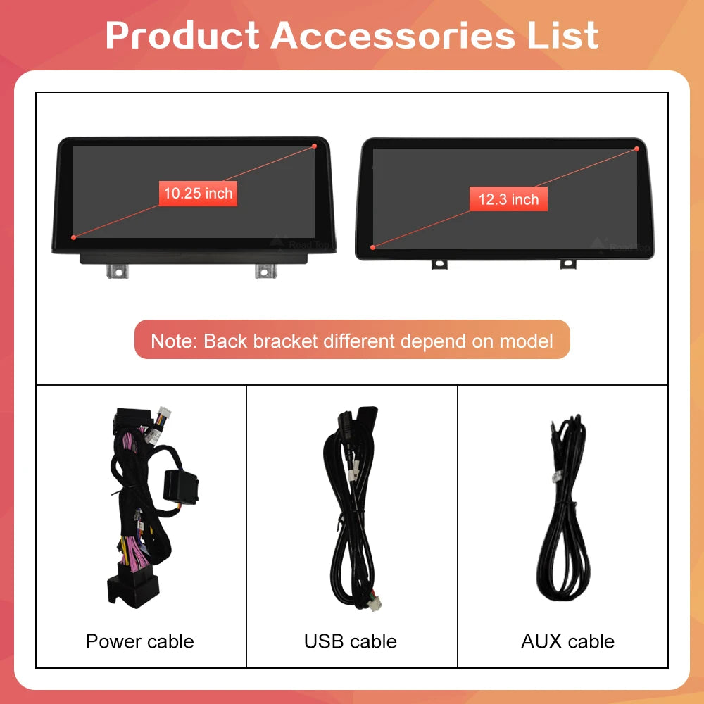 1920*720 Wireless Carplay Multimedia Screen Android Auto For BMW 1 2 3 4 Series F20 F21 F22 F23 F45 F30 F31 F33 F36 NBT System