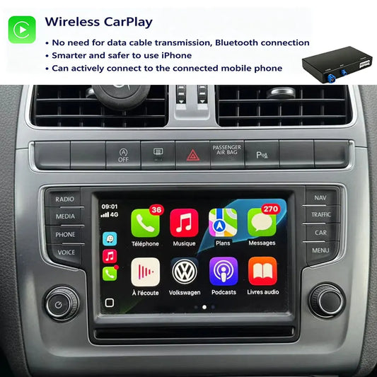 Wireless CarPlay Android Auto Upgrade Module For VW Polo （6C） 2013-2017 MIB1 MIB2 Apple CarPlay Retrofit Kit
