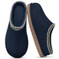 Litfun Classic Faux Suede Slippers for Women Memory Foam Fuzzy House Shoes Cozy and Warm Hard Bottom Indoor Outdoor Cotton Shoes