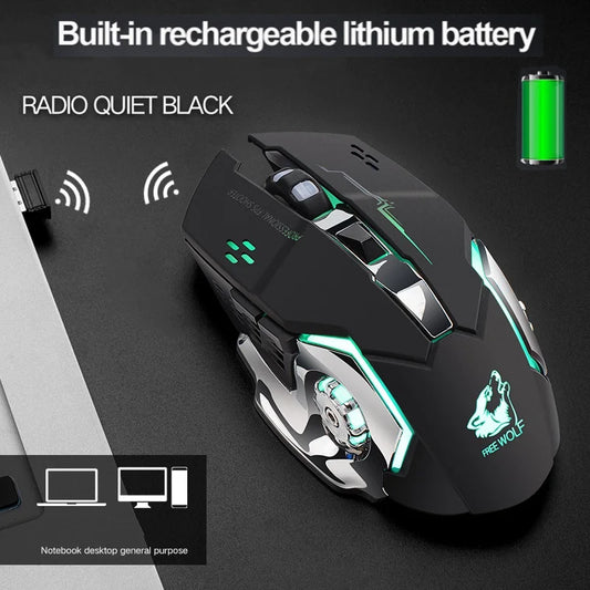 2.4G Wireless Mouse Bluetooth Mouse RGB Backlit Gaming Mouse Rechargeable Mice Silent Mouse Adjustable DPI Mouse for PC Laptop