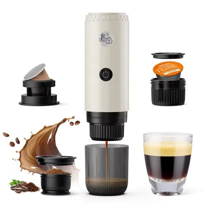 2026 Portable Espresso Machine 3-in-1 Travel Coffee Maker for Camping Hiking Office Self-Heating with USB-C