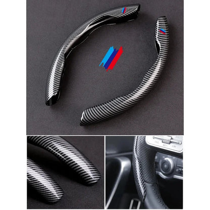 For BMW E46 E72 E82 E92 E64 E70 E87 E90 E91 E60 E52 X1 X2 X3 X4 X5 X6 X7 M3 M4 M5 Car Carbon Fiber Texture Steering Wheel Cover