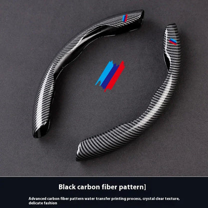 For BMW E46 E72 E82 E92 E64 E70 E87 E90 E91 E60 E52 X1 X2 X3 X4 X5 X6 X7 M3 M4 M5 Car Carbon Fiber Texture Steering Wheel Cover