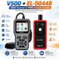 2PCS V500 OBD2 Scanner & BT172 Car Battery Tester Kit Engine Fault Code Reader Eraser Live Data Diagnostic Tool Battery Analyzer