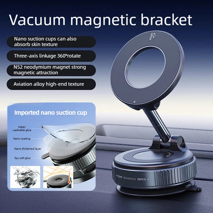 360 Degree Rotation Foldable Universal Mobile Phone Stands Magnetic Vacuum Suction Phones Holder Multi Angle Adjustable Holder