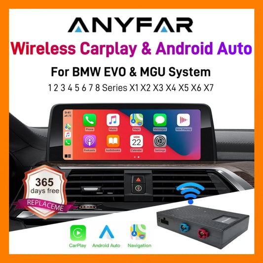 Wireless CarPlay Android Auto Retrofit Kit Decoder Box For BMW EVO MGU ID5 6 7 System 1 3 5 6 7Seires X1 X2 X3 X4