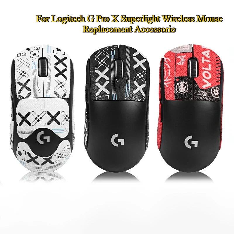 For Logitech G Pro X Superlight Wireless Mouse Replacement Accessorie Mouse Grip Tape Skate Handmade Sticker Non Slip Suck Weat