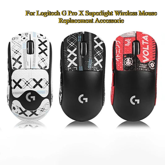 For Logitech G Pro X Superlight Wireless Mouse Replacement Accessorie Mouse Grip Tape Skate Handmade Sticker Non Slip Suck Weat
