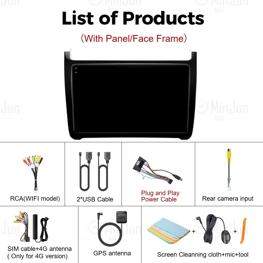 Car Radio Qualcomm Multimedia For VW Volkswagen POLO 5 2008 - 2017 Vento Wireless Carplay Android 16 Auto Car Radio Stereo